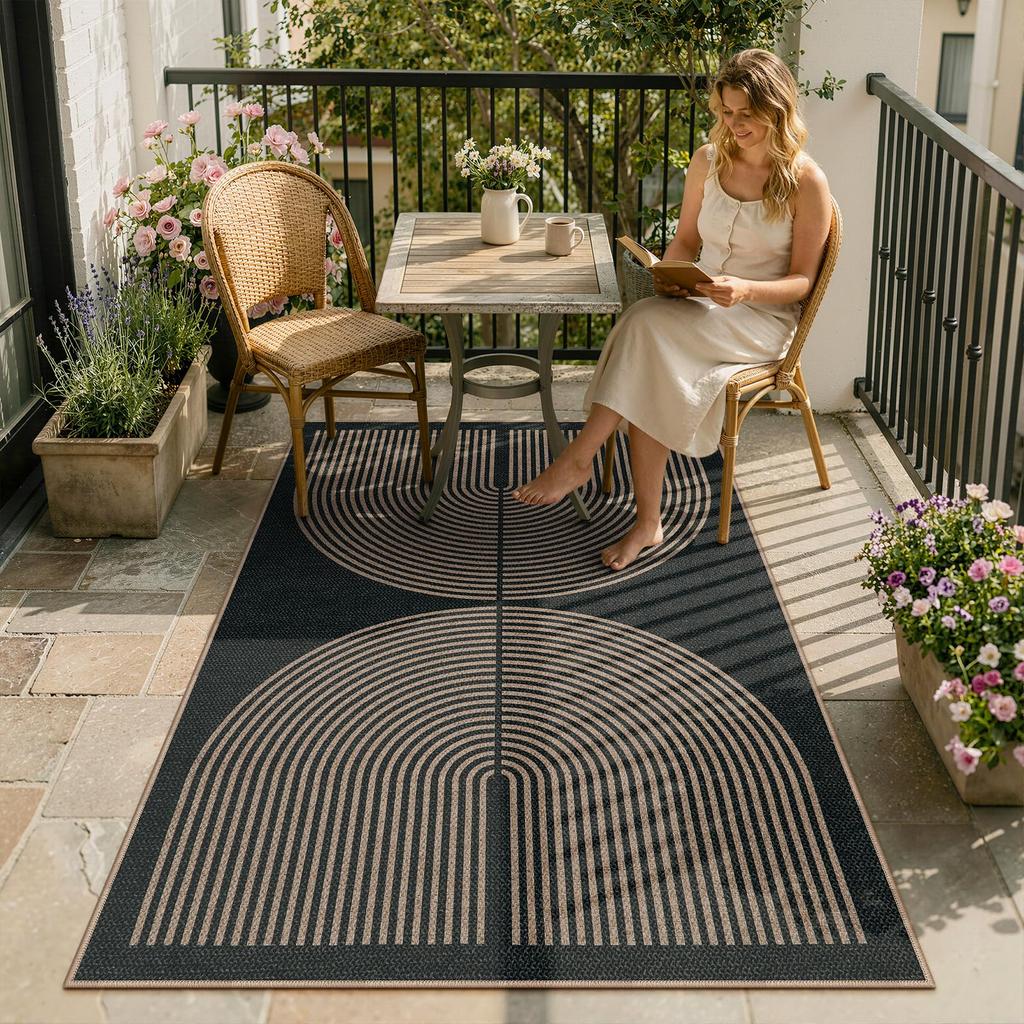 Luxury Arch Runner Rug Dark Green Gold Stripe Pattern Carpet Non Slip Floor Mat For Living Room Area Rugs Mats
