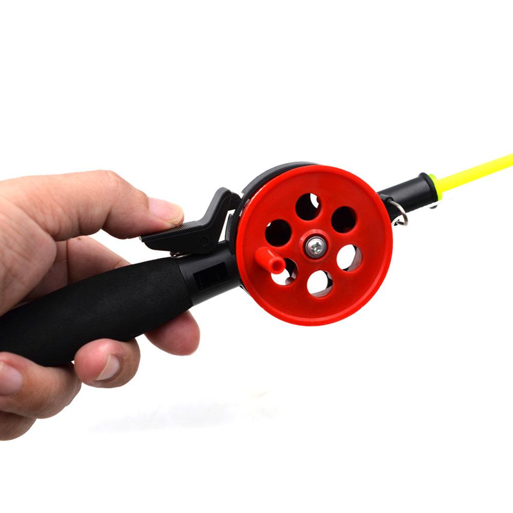 Kids Ice Fishing Rod Plastic Fishing Pole Portable Lightweight Fishing Poles With Fishing Line For Boys Girls 33cm / 12.99 In