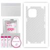 apgo Protective Skin Sticker for the Back+sides Compatible with Apple iPhone 14 Pro Max, Full Wrap Film, Foil, Vinyl - Pattern Transparent Carbon