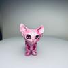 3D Printed Siamese Cat Movable Joint Stress Relief Toy Cute Cat Animals Model Desktop Ornament Figure Toy for Adults Kids Gifts