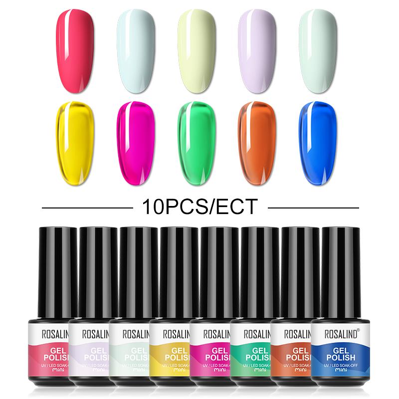 4 шт./10 шт./лот, гель-лак для ногтей, яркий блестящий УФ-гель, набор лаков для ногтей, полуперманентный гибридный лак для ногтей, художественный гель