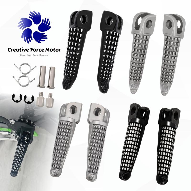 CNC Rider Foot pegs Driver Front Footrest Motorcycles Pedal For Kawasaki NINJA ZX 6R ABS KRT 10R Z1000 ZR-800 Z800 ABS Z H2 SE