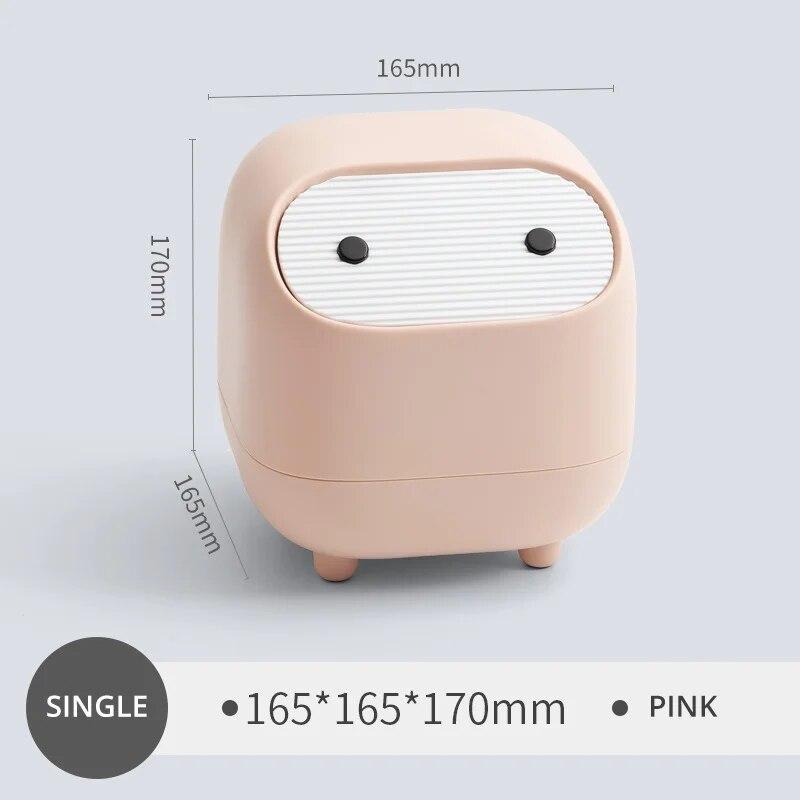 1 шт. Новый настольный мусорный бак Ninja, креативный небольшой офисный мини-корзина с двойным слоем, симпатичный мини-коробка для хранения мусора