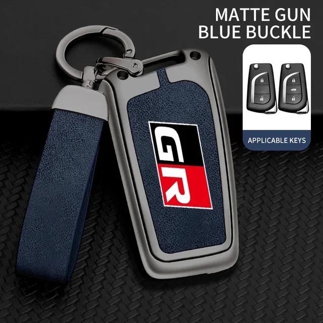 UWSY2 Auto TPU Zinc Alloy Key Case Bag For Toyota GR 86 Supra Yaris RAV4 Prius Corolla C-HR Camry Auris Car Key Chain Metal Key Shell