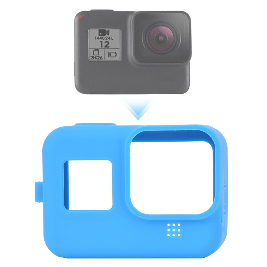 Silicone Anti Fall Protective Cover Case Accessory for 8 Action Camera(white )