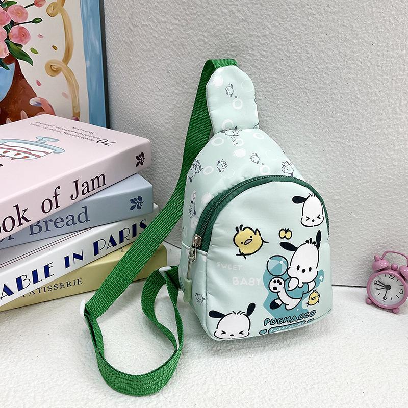 New cartoon children's breast bag, cute kindergarten schoolbag, fashionable children's diagonal straddle backpack, snack toy shoulder bag