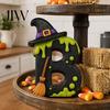 Decorative Wooden Halloween Signs BOO Decoration for Tiered Trays, Creative Independent Boo Letter Blocks Solid Wood Tabletop Centerpieces Party Decor