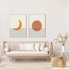 Абстрактный пейзаж Солнце Луна Волны Бохо Печать на холсте Картина Настенные художественные фотографии Плакаты для гостиной Домашнее украшение без рамки