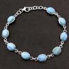 Натуральный браслет из драгоценных камней Larimar 925 пробы, серебро 7-8 дюймов, ab0205