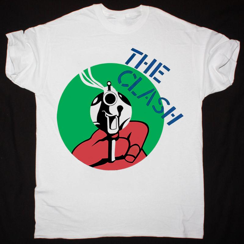 Группа The Clash Белый Хлопок Унисекс Все размеры от S до 5XL BT482 Унисекс Футболка