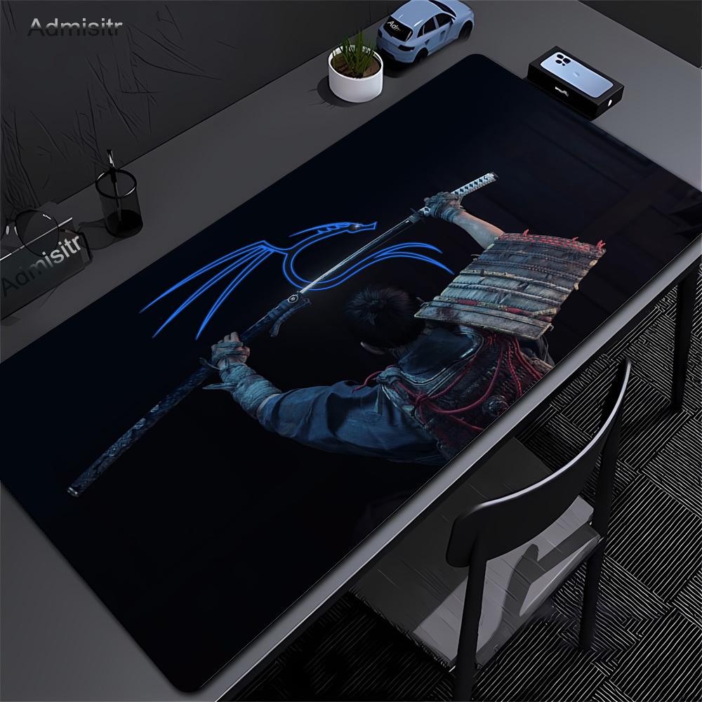 Большой Коврик для Мыши Kali Linux Teclado XL Коврик для Мыши Компьютер Ноутбук Нескользящий Настольный Коврик для Клавиатуры Натуральная Резина Коврик для Мыши С Замком по Краю