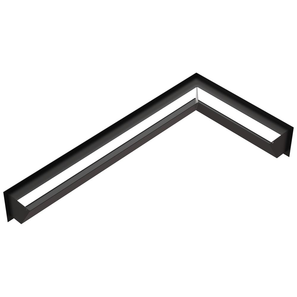 Вентиляционная решетка LUFT угловая правая 40x80x12 черная Slim