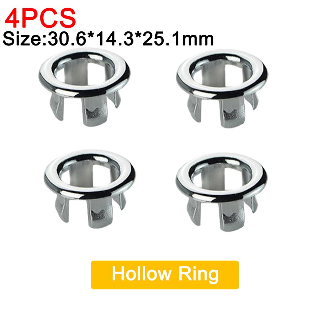 2/4 шт., круглая крышка для раковины, кран для раковины, отделка отверстий, полое кольцо для раковины, украшение для кухни, ванной комнаты, принадлежности