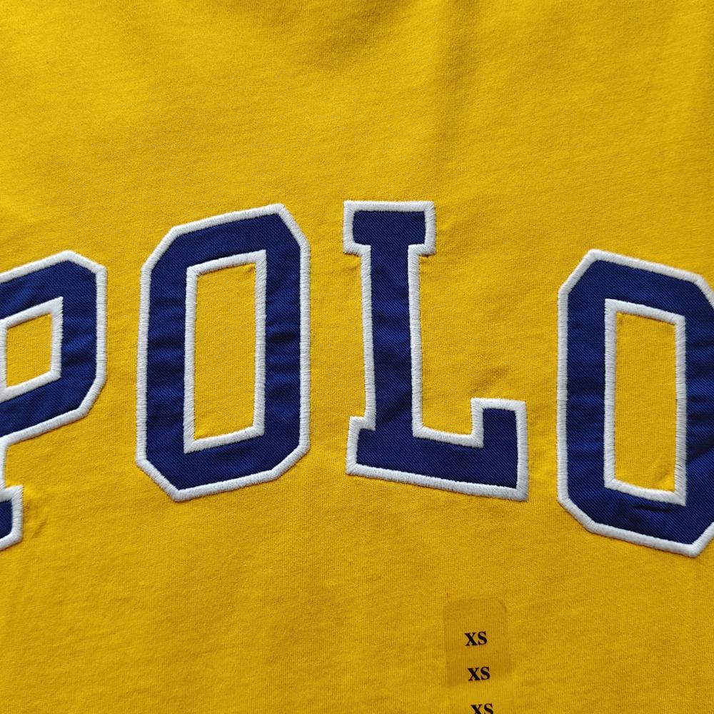 Polo Ralph Lauren Letter Appliqué Crew Neck Straight Fit Short Sleeve T Shirt Men Tops Yellow 710791101-002