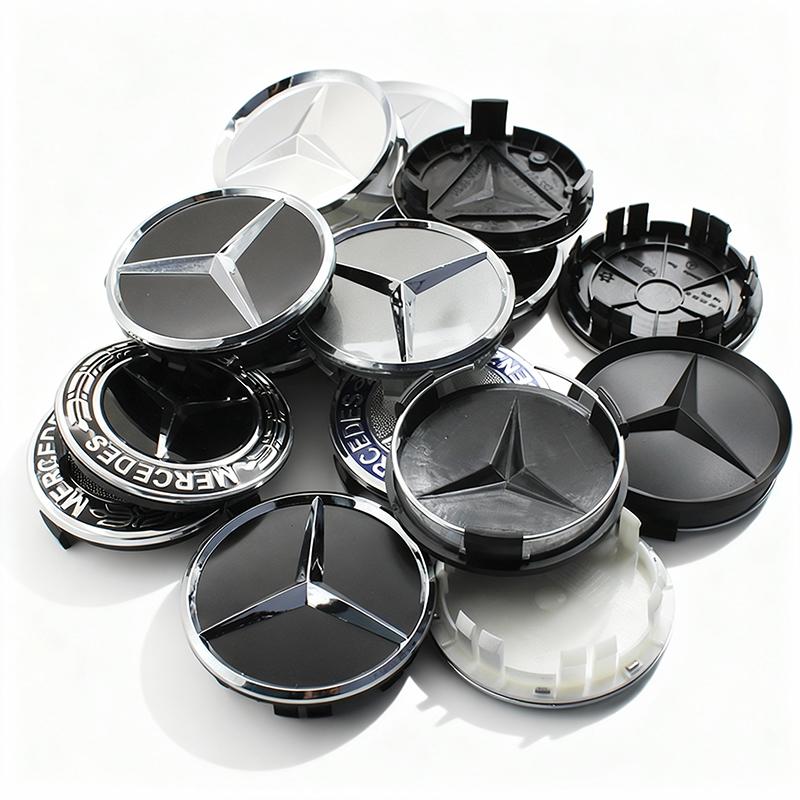 4Pcs 75mm Car Badge Wheel Center Cap For Mercedes Benz W176 W177 W204 W205 W212 W213 W206 X156 X253 W166 Hub Covers Accessories