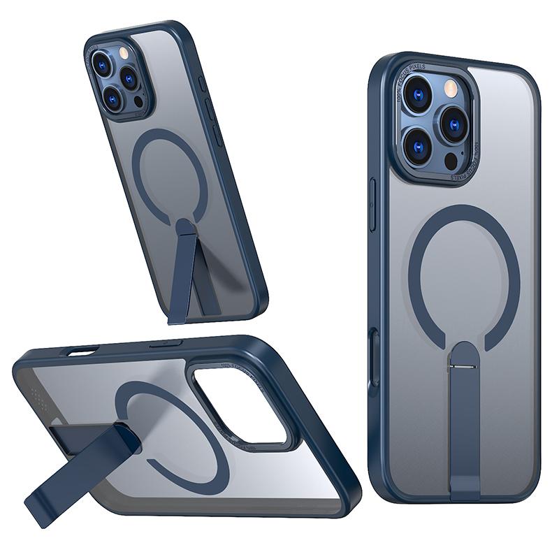 Для Magsafe Магнитный Металлический Держатель Мягкая ТПУ Рамка Жесткий Поликарбонатный Чехол для Телефона Для iPhone 16 Pro Max 14 11 12 13 15 Pro Max Задняя Крышка