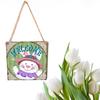 Easter Decor Hanger Happy Easter  Wooden Hanging Wall Door Decoration Sign