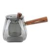 Чайник для разделения воды 500 мл Стеклянный чайник для заваривания чая с деревянной боковой ручкой Съемный инфузор для электрической керамической плиты