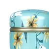 Tea Can Flower Print Wear-Resistant Tinplate Tin Can with Sealed Cover Home Storage