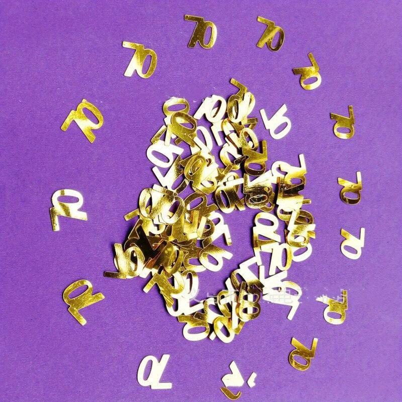 2 Пакета Искрящийся Счастливого Юбилея Конфетти Цифра 50 60 70 80 Лет Юбилей Пара Вечеринка Столешница Стол Рассыпающиеся Украшение