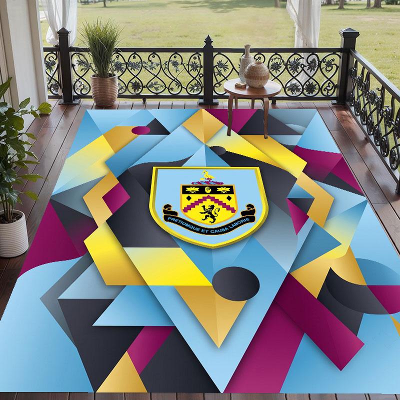 Soft Floor Carpet Burnley Football Pattern Area Rug Decorative Mat For Home Room Decoration