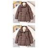 Winter New Women's Stand Collar Belted Slim Cotton Coat Loose Versatile Korean Fashion Padded Jacket Outerwear