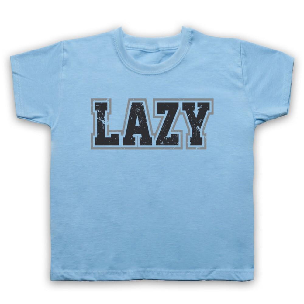 Lazy Funny Slogan Retro Hipster Funny Ironic Comedy Kids Childs T-Shirt