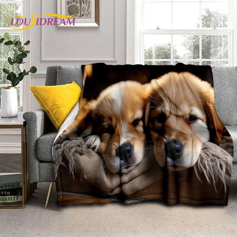 Милая собака Самоед, Чихуахуа, Хаски, Коки Мультяшное Мягкое Фланелевое Одеяло для Кроватей Спальни Дивана Пикника, Плед для Отдыха на Открытом Воздухе