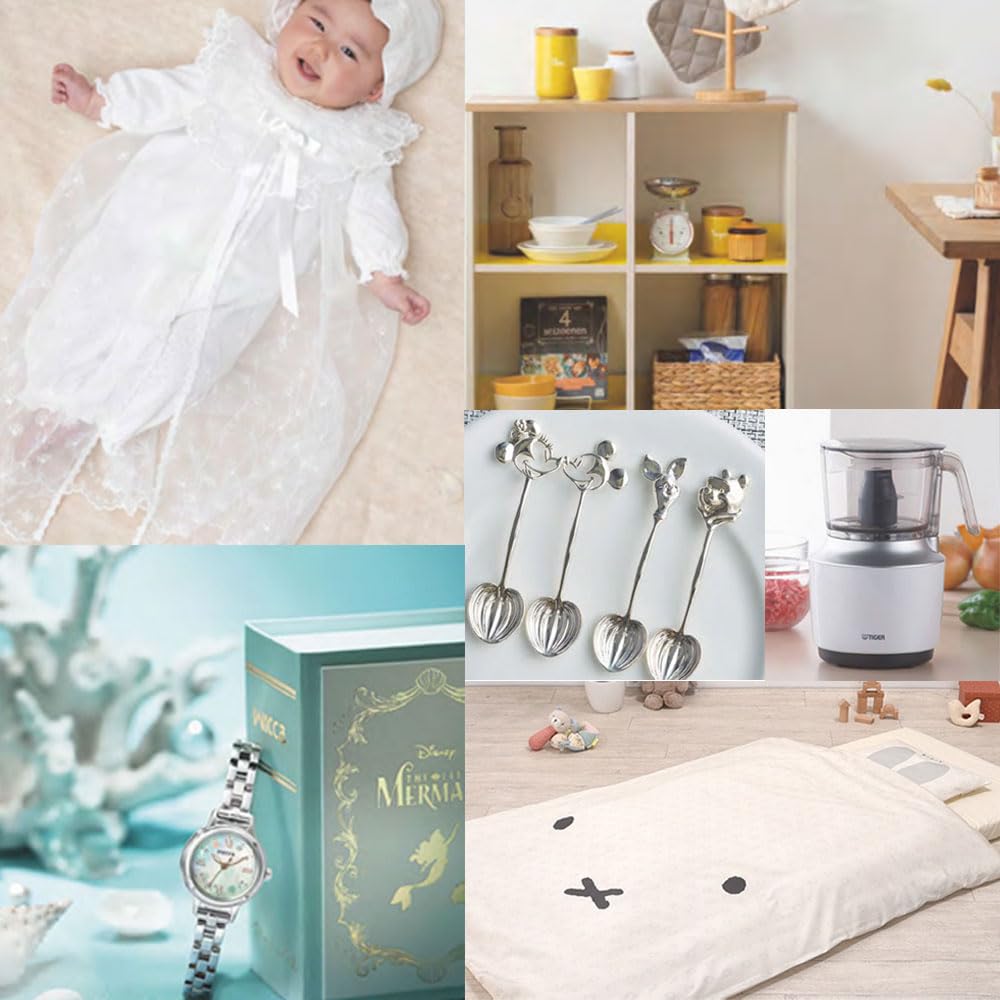 Премиальный подарочный каталог для упаковки подарков на рождение ребенка, включая белую бумагу и открытку с сообщением. Курс COO. Много детских брендов. Подарки COO., (красный бант) включено!