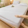 Однотонная простыня с начесом, летний комплект из трех предметов, защитный чехол для матраса, покрывало, наволочка, чехол от пыли