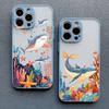 Чехол для телефона с рисунком акулы и кита, морское животное, для iPhone 13 11 12 Pro Max Mini 16 15 14 Pro Max Plus X XR XS 7 8 SE2