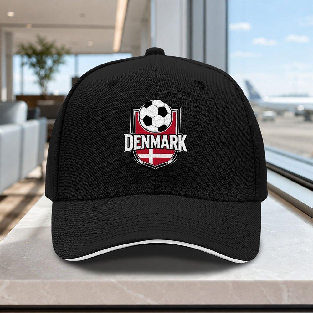 Adjustable Danish Football Team Logo Baseball Cap Lightweight Unisex Printed Hat for Outdoor Weddings Parties