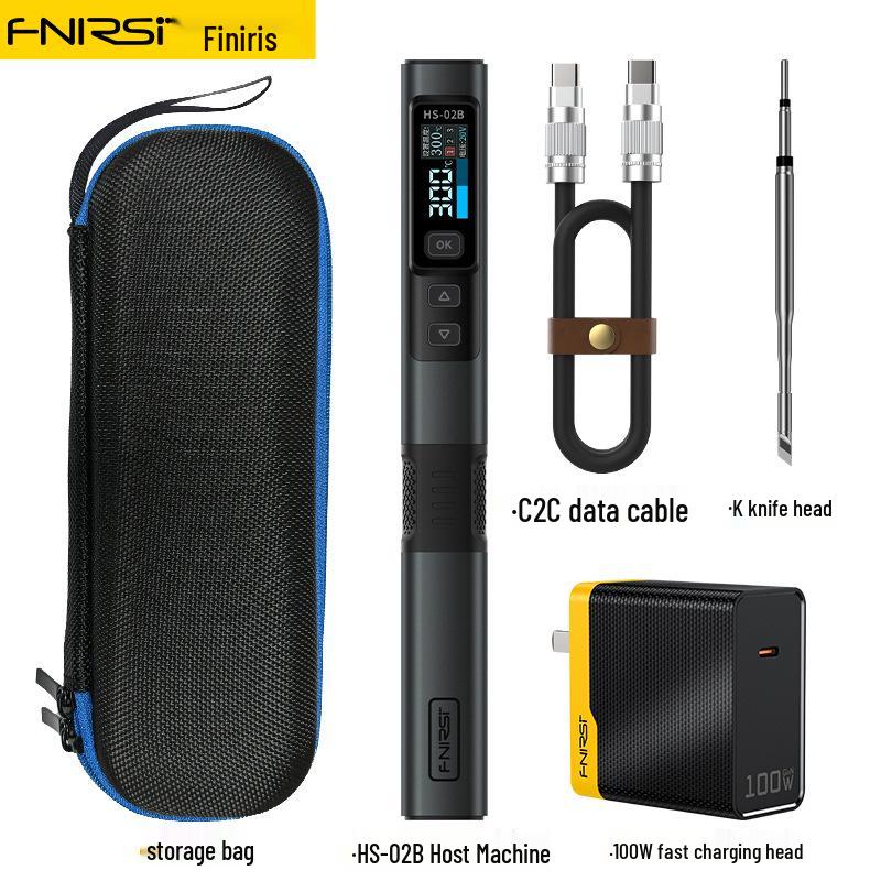 Умный электрический паяльник FNIRSI HS-02 100 Вт: Портативный паяльник с постоянной температурой для домашнего ремонта и сварки