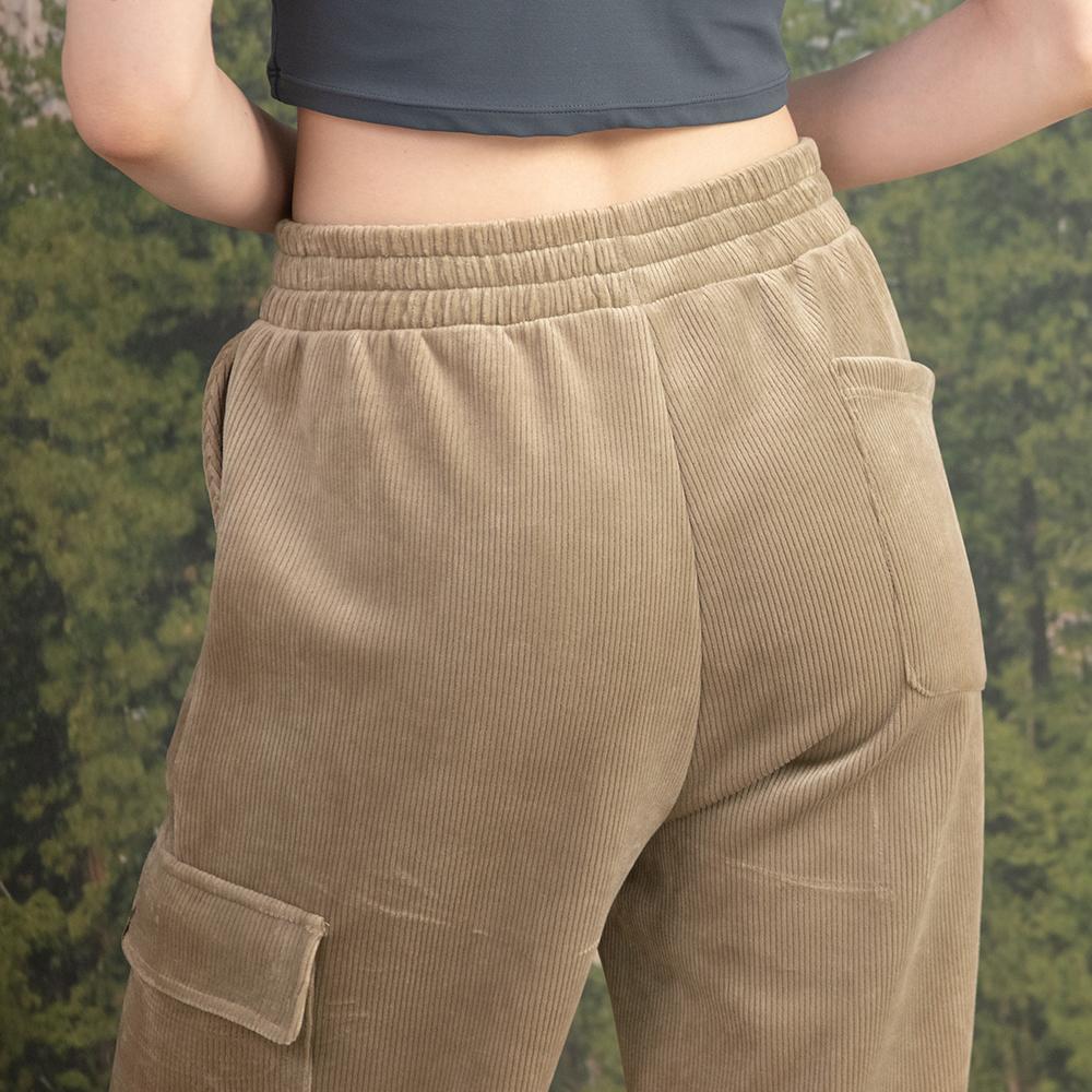 DURAN Corduroy Fleece-Lined Semi-Wide Cargo Pants Dbf4W-9191 4 Colors