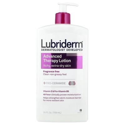 Lubriderm, Лосьон «Продвинутая терапия», Для зудящей, чрезмерно сухой кожи, Без отдушек, 24 жидк. унц. (709 мл)