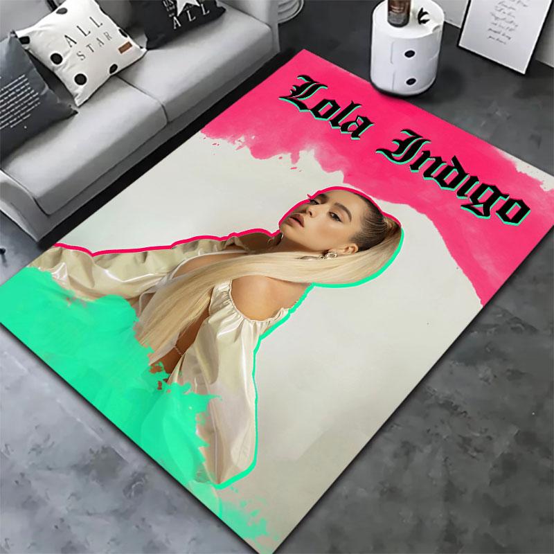 Lola Indigo Carpet Rug For Living Room Bedroom Home Sofa Decoration Kids Play Nonslip Floor Mat