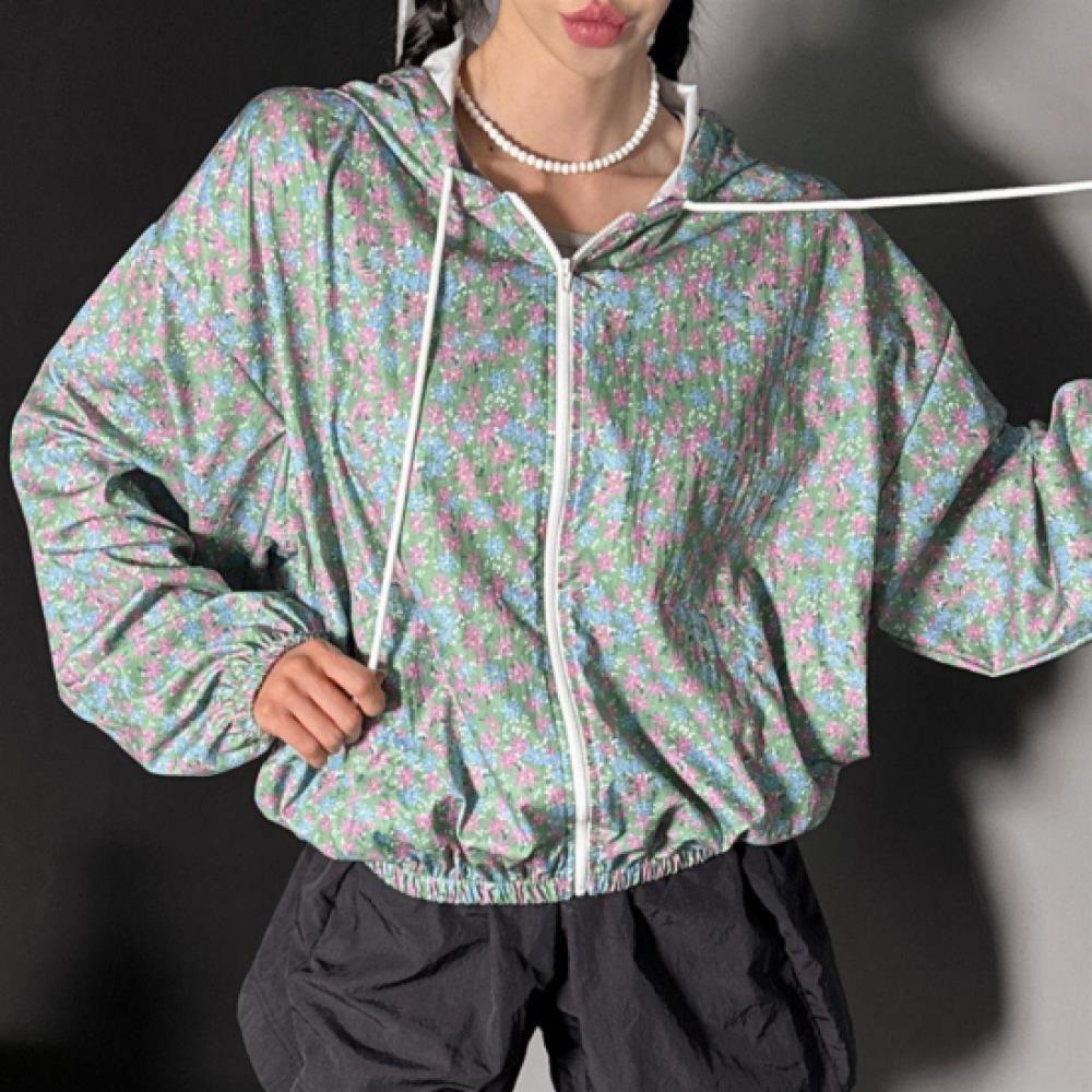 New ArrivalS Open Run Women S Hooded Floral Windbreaker Puff Jacket