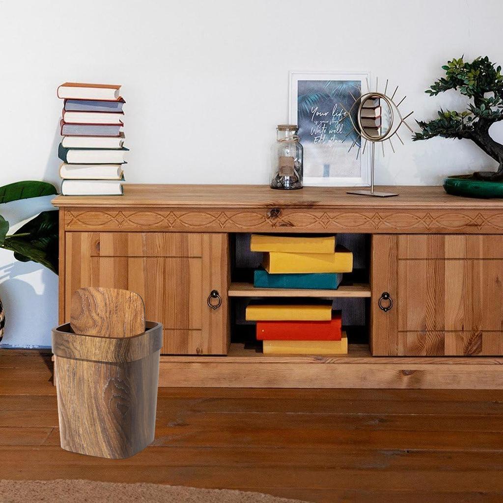 Bathroom Trash Can12L Small Garbage Can Odor-Proof Trash Can with Swing Lid for Toilet Bedroom Living Room Plastic Wastebasket