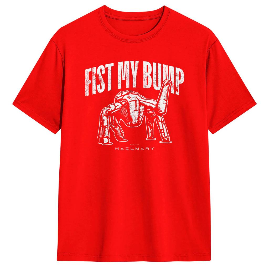 Fist My Bump Project Hail Mary Cotton T Shirt For Unisex Summer  Y2K Funny TShirts Fashion Tee Shirt Plus Size Wholesale Tops