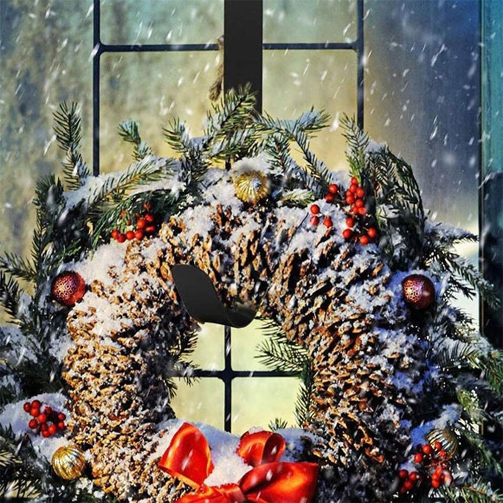 Рождественский венок, вешалка для венков, металлический дверной держатель для венков для праздничного рождественского украшения