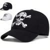 Unisex Skeleton Embroidery Baseball Caps Outdoor Adjustable Spring and Autumn Casual Sunscreen Hat