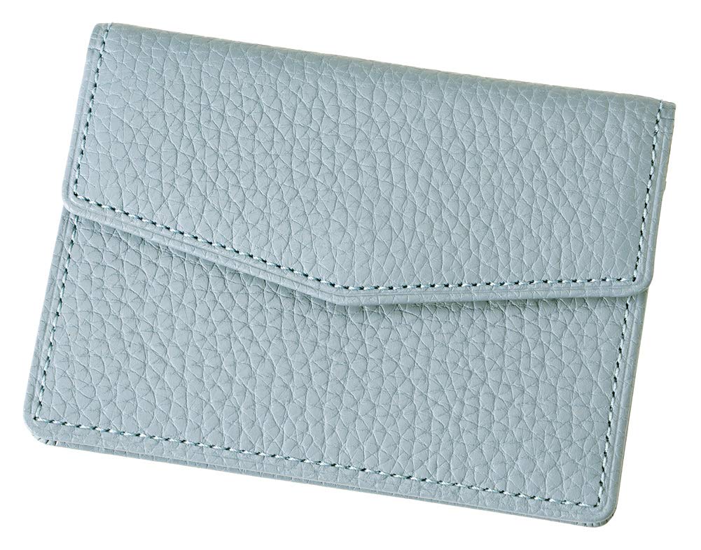 Кошелек Poke, компактный чехол для карт, умный кошелек, кожаный кошелек, антибактериальная обработка, защита от вирусов, подарок на день, подарок бойфренду, светло-голубой и черный 1653