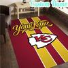 Custom Name Kansas Chiefs Logo  Rug, Office Rug, Chair Rug, Carpet for Living Rooms, Doormat Game Rug Home Decor Christmas Gifts