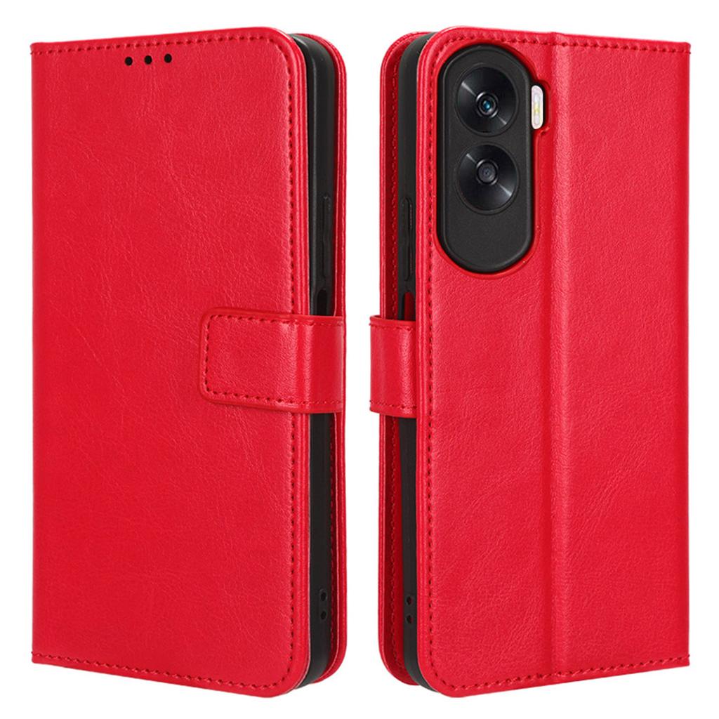 For Honor 90 Lite 5G/X50i 5G Crazy Horse Texture PU Leather Phone Wallet Case Stand Shockproof Cover