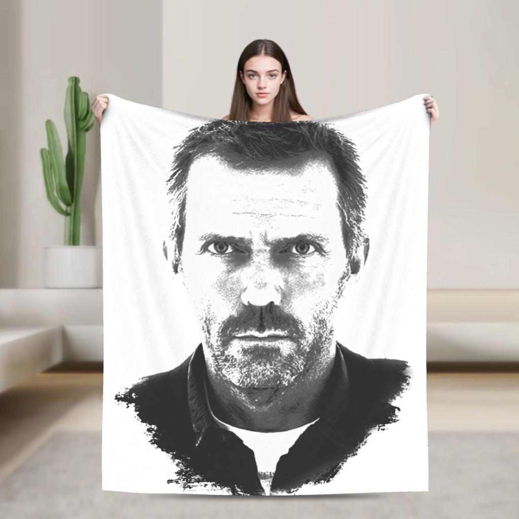Плед House MD Хью Лори Доктор Хаус Плюшевый Винтажный Теплый Плед для Покрытия Стула Дивана Весна Осень