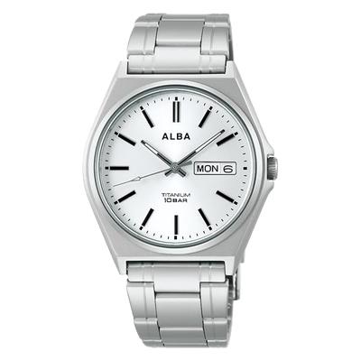Часы Seiko Watch Alba, кварцевые, титановые, водонепроницаемые, для повседневной жизни, аналоговые, SEIKO ALBA, мужские (10 АТМ) (титан (AEFJ412))