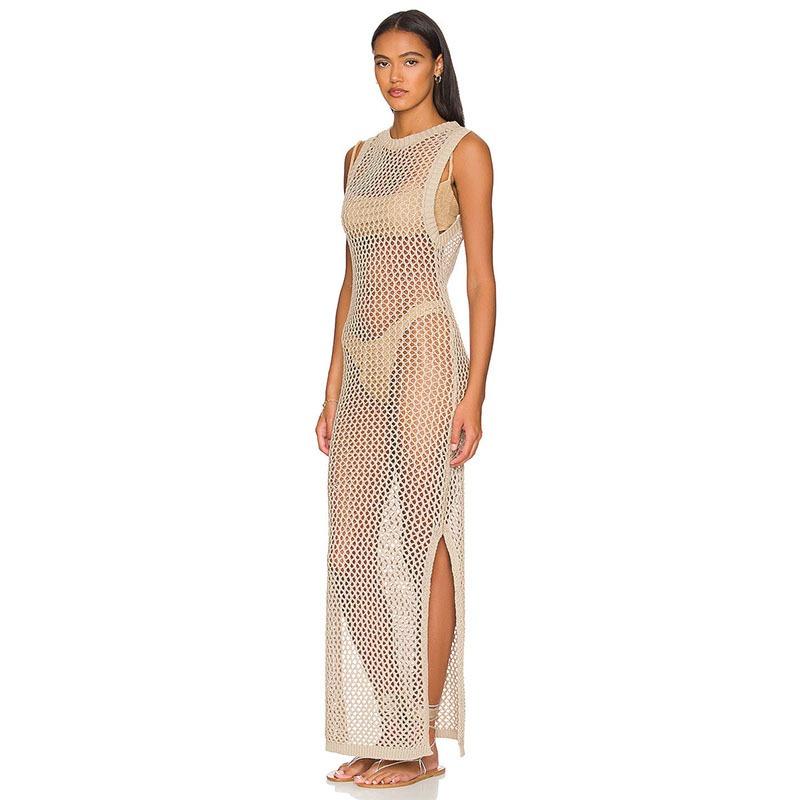 Летняя женская сексуальная открытая спина пляжная накидка на морское побережье длинное платье бикини накидка