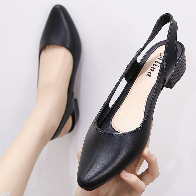 Новые модные женские летние повседневные сандалии на толстом каблуке, водонепроницаемые женские сандалии, резиновые однотонные женские сандалии