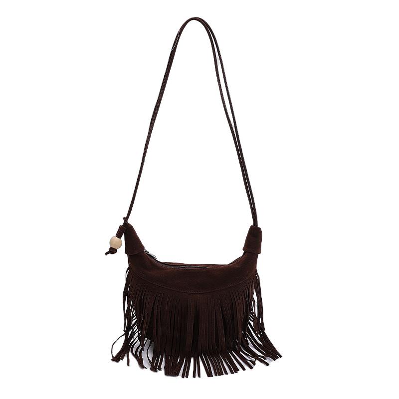 Женская сумка с кисточкой Новая женская сумка через плечо с кисточкой Модная текстура Ретро сумка-мессенджер через плечо простая сумка