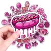 50 Розовых Расплавленных Мультяшных Стикер-Сердечек Модные Милые Водонепроницаемые Стикеры для Планера Декоративные Стикеры